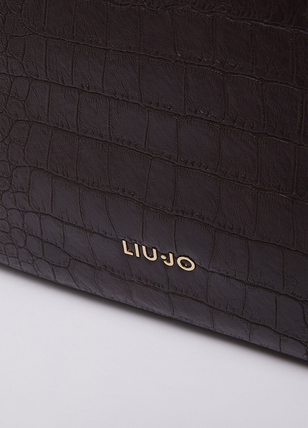 Large tote bag effect cocco dark brown Liu Jo - large image number 5