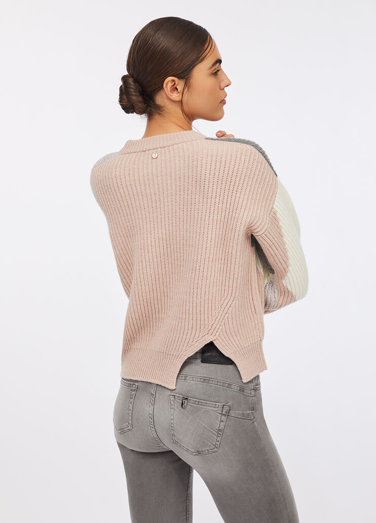 Wool sweater with inlays beige Liu Jo - large image number 1