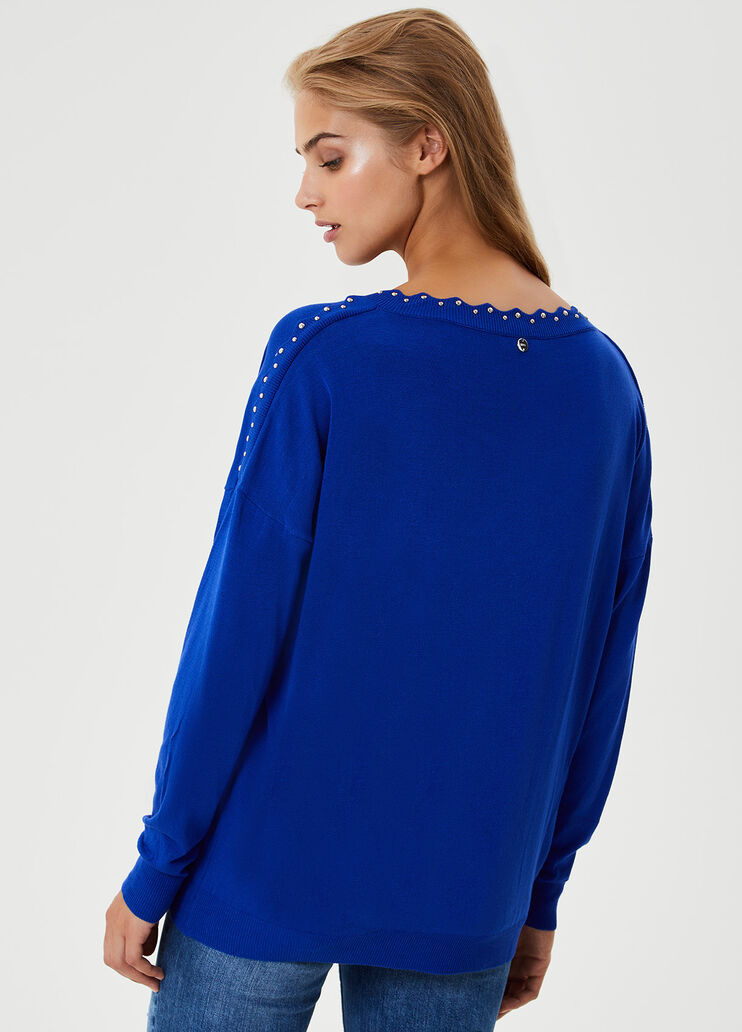 Jumper with studs Light blue Liu Jo - large image number 1