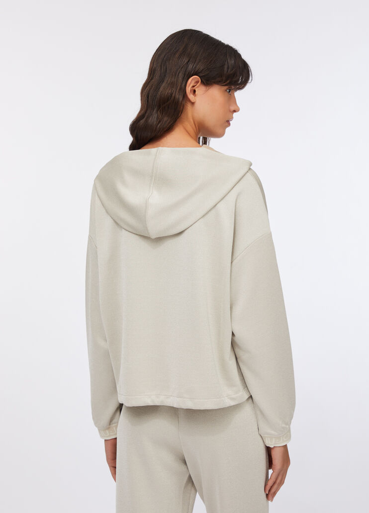 Lurex®-Sweatshirt mit Kapuze Beige Liu Jo - large image number 1