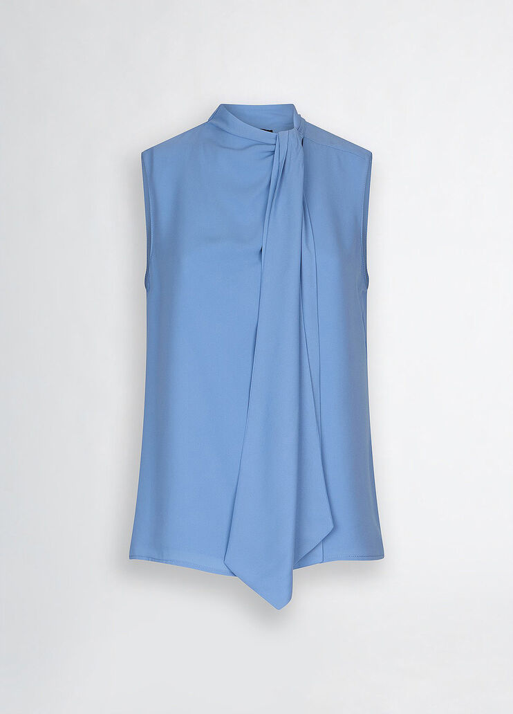 Top with scarf light blue Liu Jo - large image number 6 Top with scarf light blue Liu Jo - large image number 6