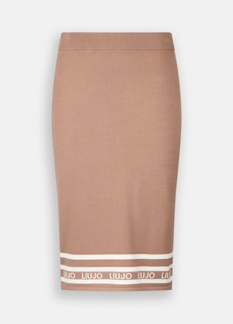 Knit midi skirt chocolate Liu Jo - large image number 6