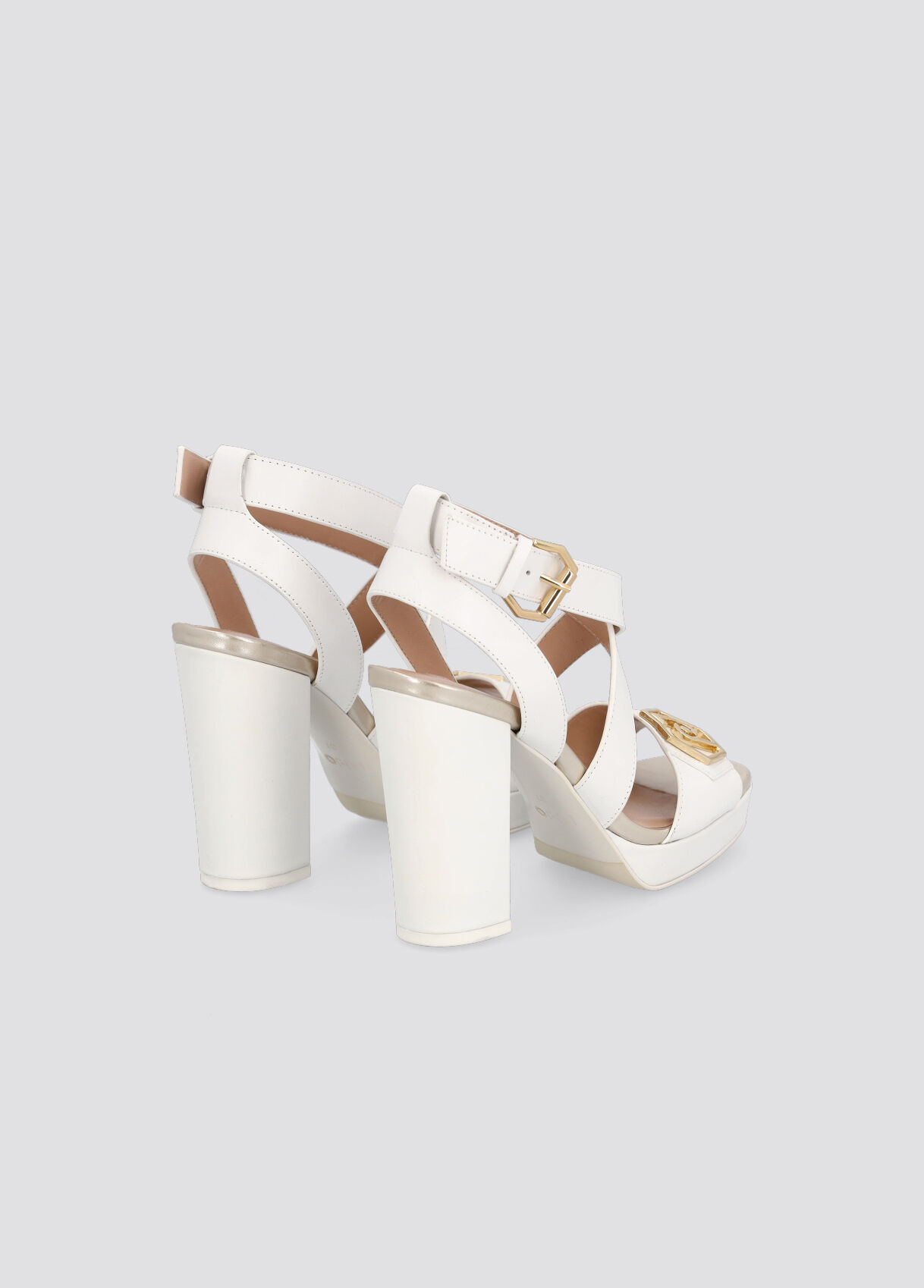 wide white sandals