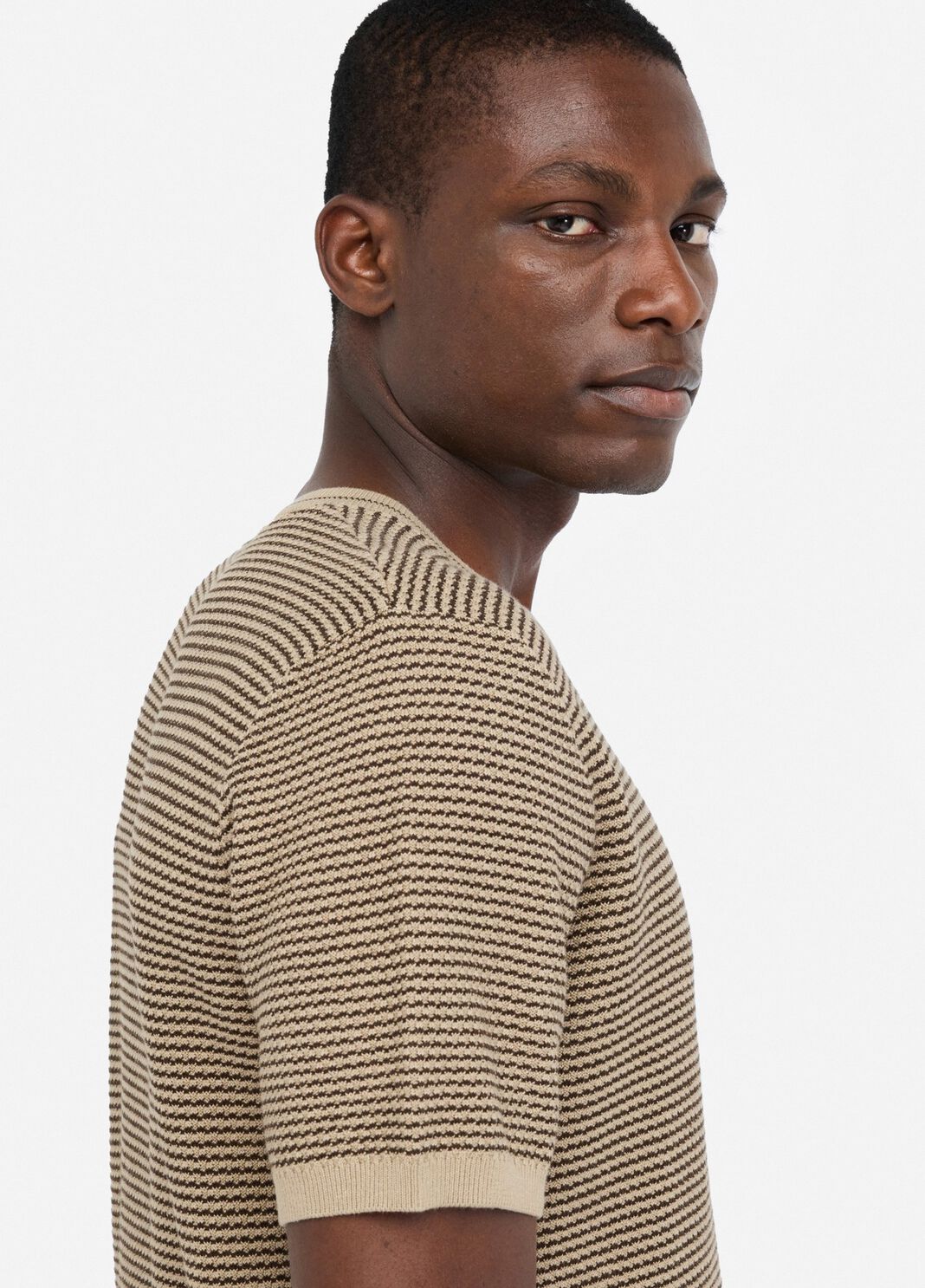 Cotton and silk jacquard T-shirt beige Liu Jo - large image number 4