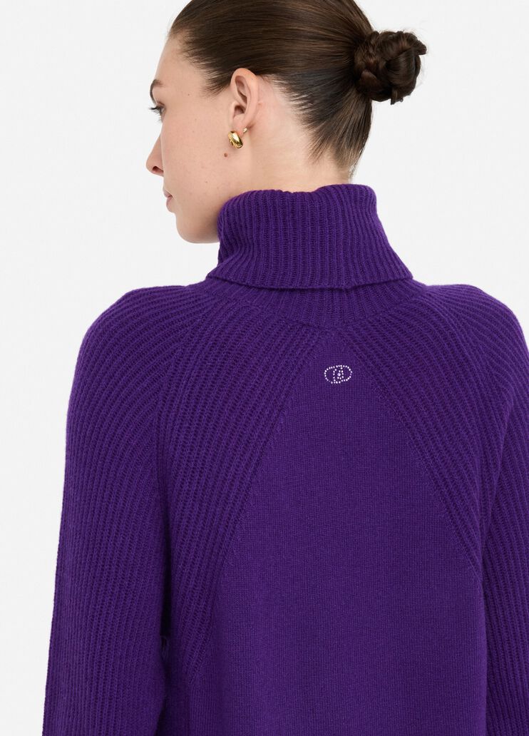 Strickkleid aus 100 % Wolle Violett Liu Jo - large image number 4 Strickkleid aus 100 % Wolle Violett Liu Jo - large image number 4