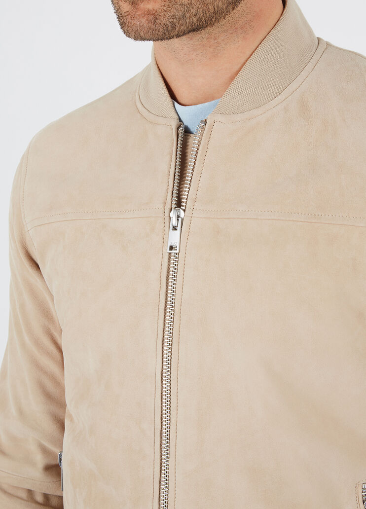 Suede bomber jacket beige Liu Jo - large image number 2 Suede bomber jacket beige Liu Jo - large image number 2