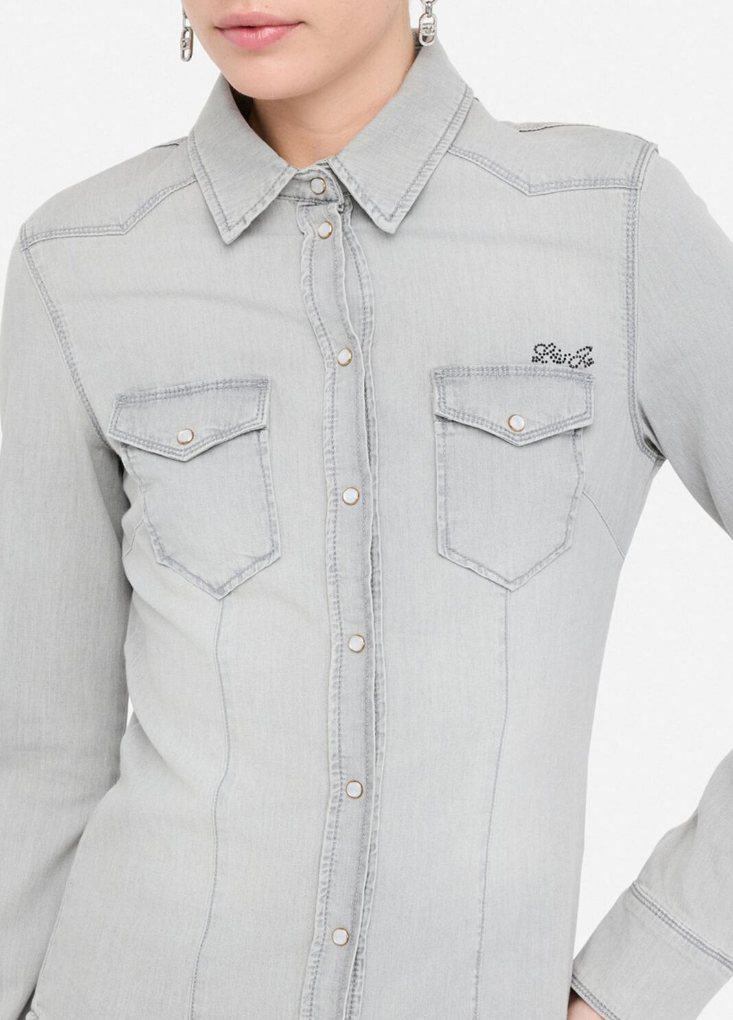 Camicia in denim denim blu Liu Jo - large image number 2