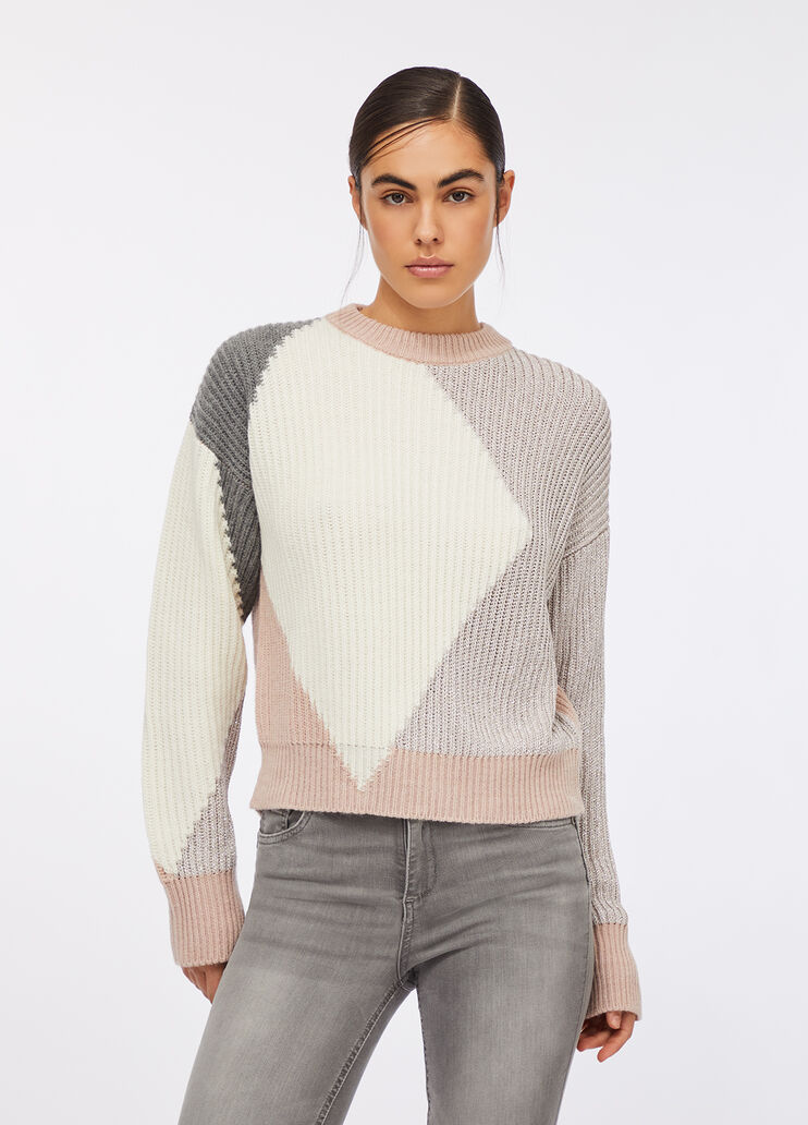 Wool sweater with inlays beige Liu Jo - large image number 0