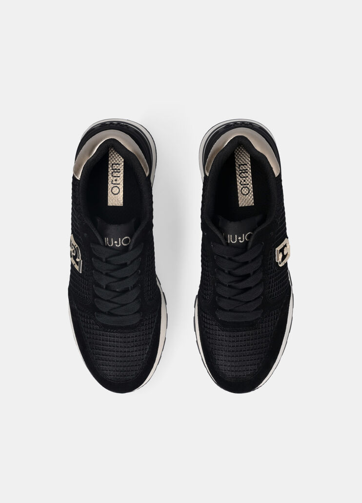 Suede and mesh sneakers black Liu Jo - large image number 4 Suede and mesh sneakers black Liu Jo - large image number 4