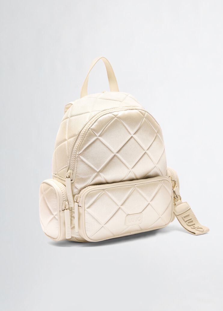 Quilted backpack light gold colour Liu Jo - large image number 2
