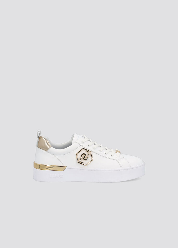 Sneakers in pelle con logo bianco Liu Jo - large image number 0