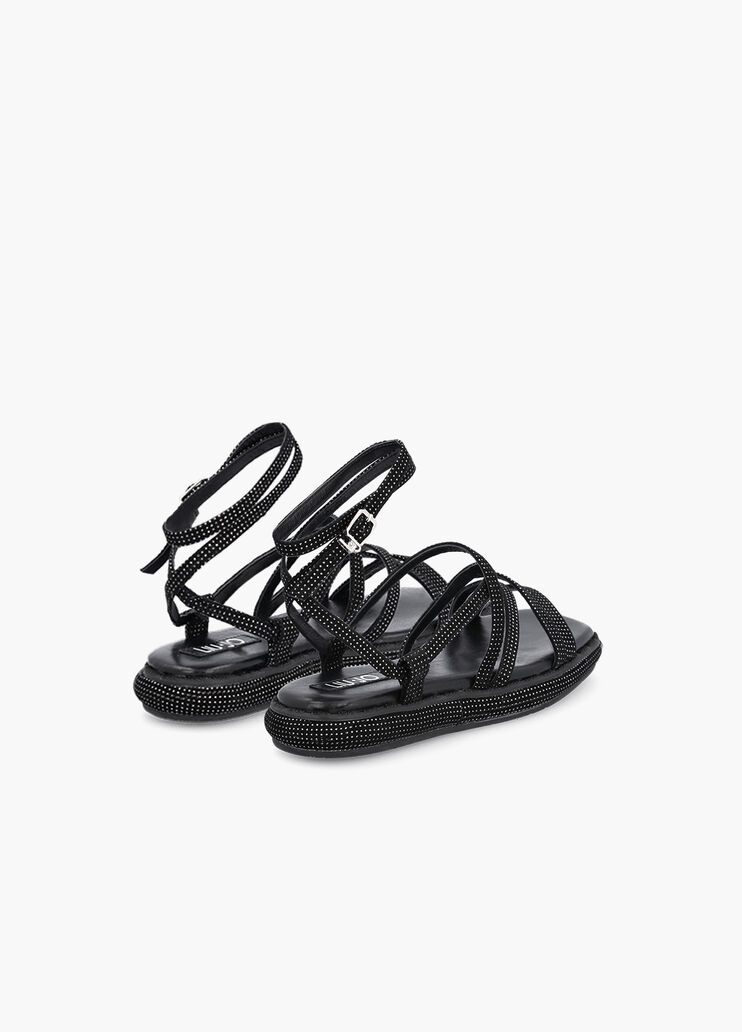 Woven laminated-effect sandals black Liu Jo - large image number 1