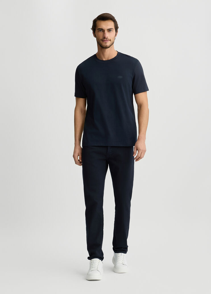 Blue T-shirt with logo dark blue Liu Jo - large image number 5 Blue T-shirt with logo dark blue Liu Jo - large image number 5