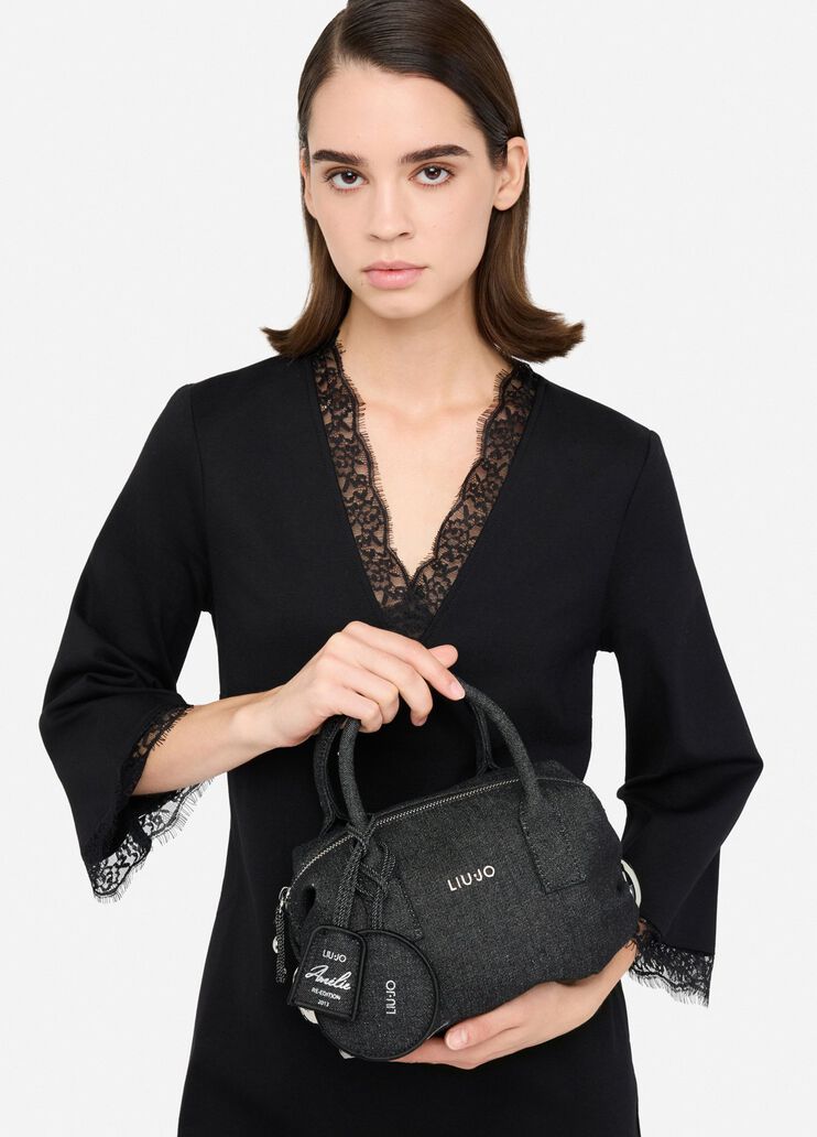 Small bag with charm grey Liu Jo - medium Small bag with charm grey Liu Jo - medium