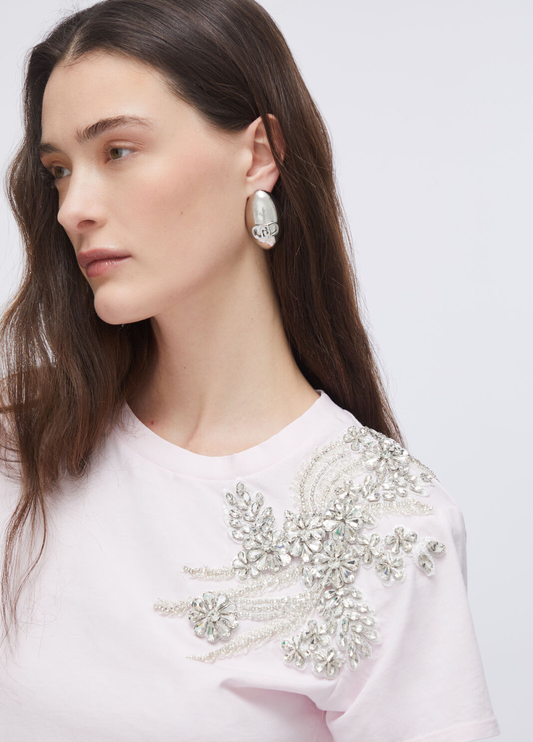 T-Shirt mit Schmuckstickerei Rosa Liu Jo - large image number 4