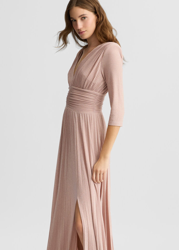 Long pink pleated dress pink Liu Jo - large image number 3 Long pink pleated dress pink Liu Jo - large image number 3