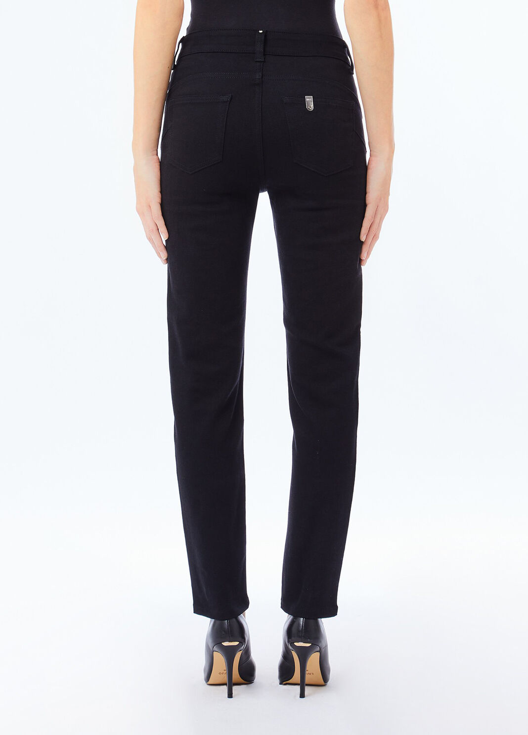 Pantal&oacute;n de tejido revestido negro Liu Jo - large image number 1