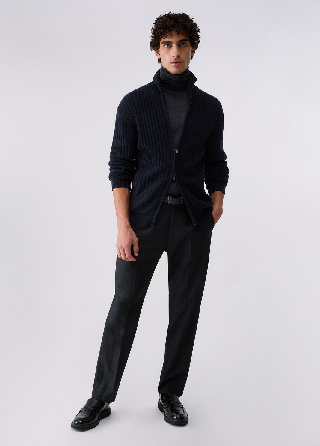 Cardigan in wool and cashmere dark blue Liu Jo - large image number 5