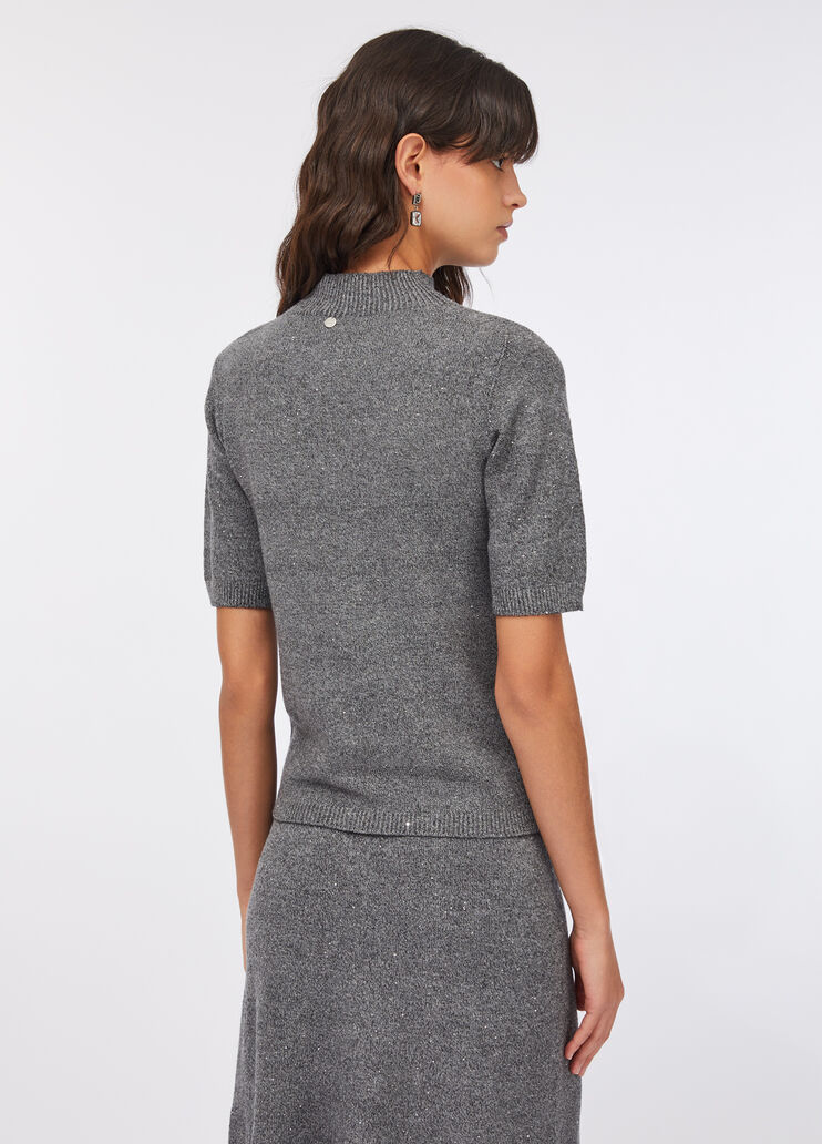 Top with micro-sequins grey Liu Jo - large image number 1
