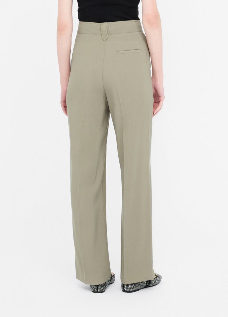 Straight gabardine trousers asparagus Liu Jo - large image number 1