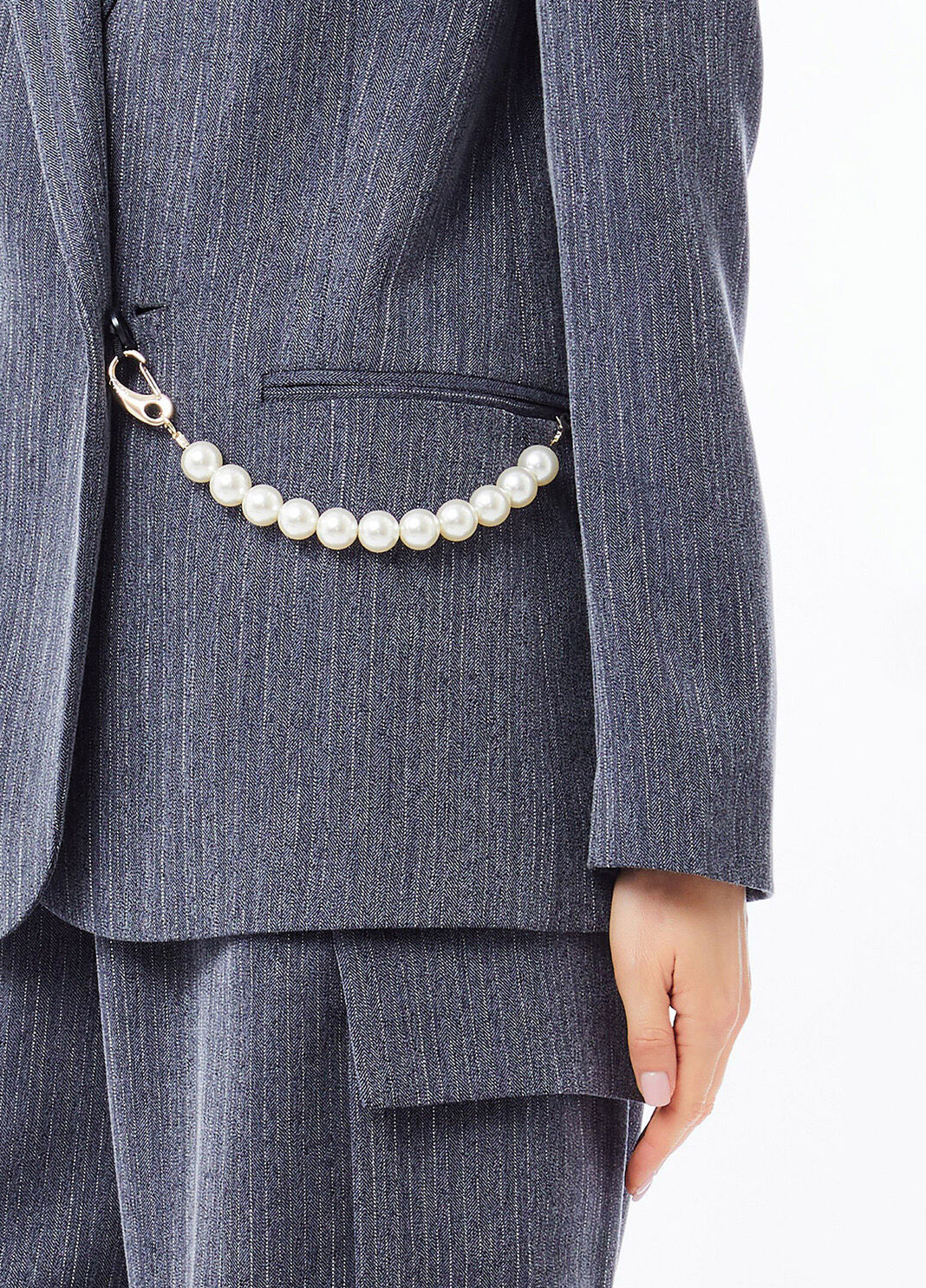 Pinstripe flannel blazer blue pinstripe Liu Jo - large image number 2