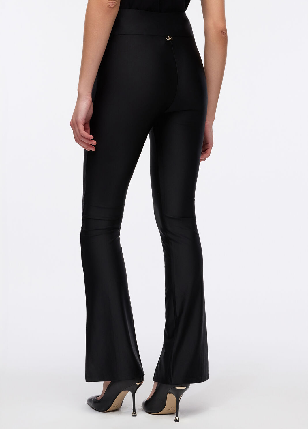 Pantaloni flare in lycra nero Liu Jo - large image number 1