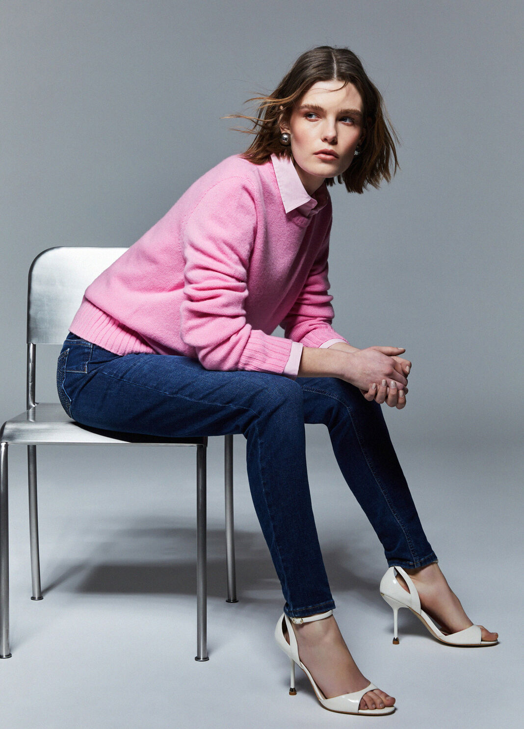 Wool and cashmere jumper peach Liu Jo - large image number 3