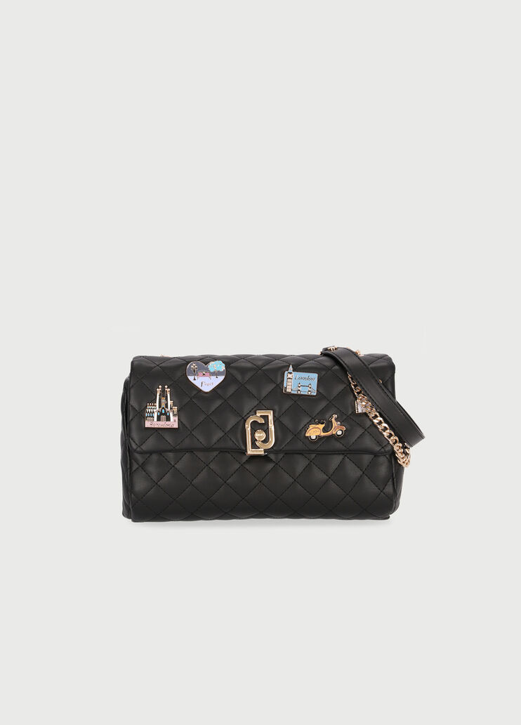 Crossbody bag with appliqués Black Liu Jo - large image number 0 Crossbody bag with appliqués Black Liu Jo - large image number 0