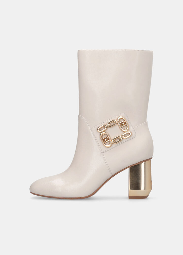 Stivaletti con tacco largo latte Liu Jo - large image number 5