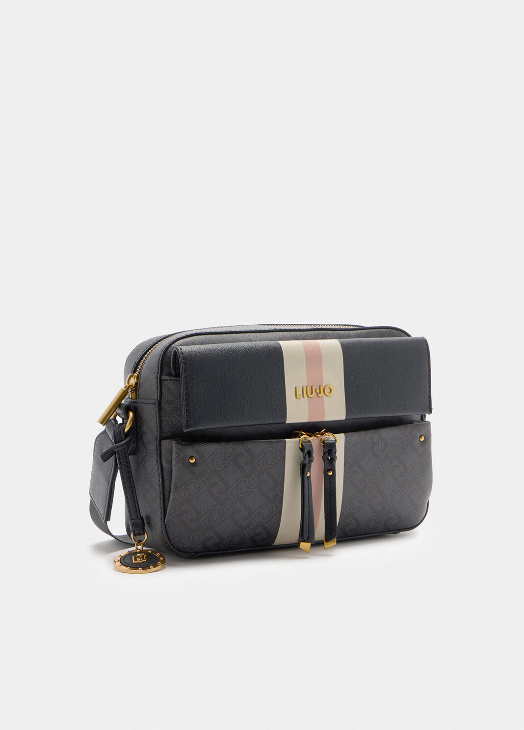 Medium crossbody bag with charm black Liu Jo - large image number 4