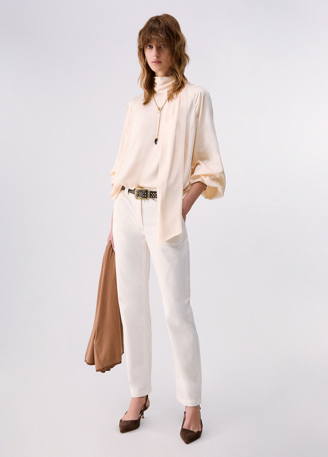 Bluse aus Satin mit Schleife  Liu Jo - large image number 3
