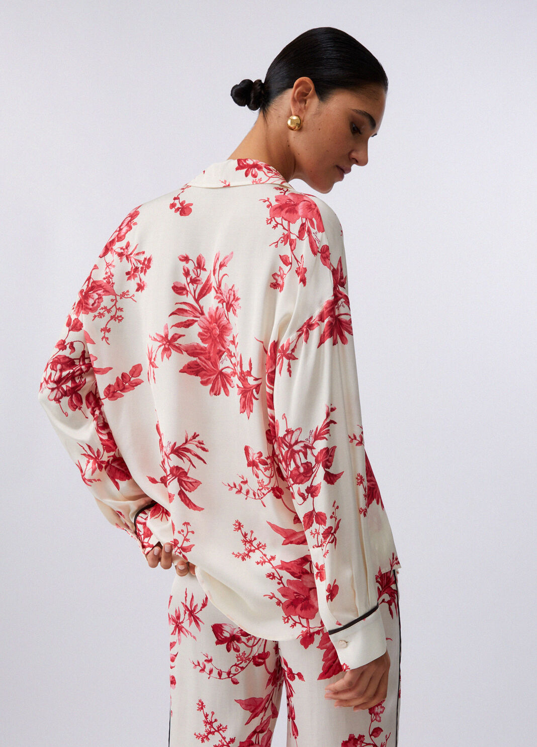 Printed satin shirt red Liu Jo - large image number 1