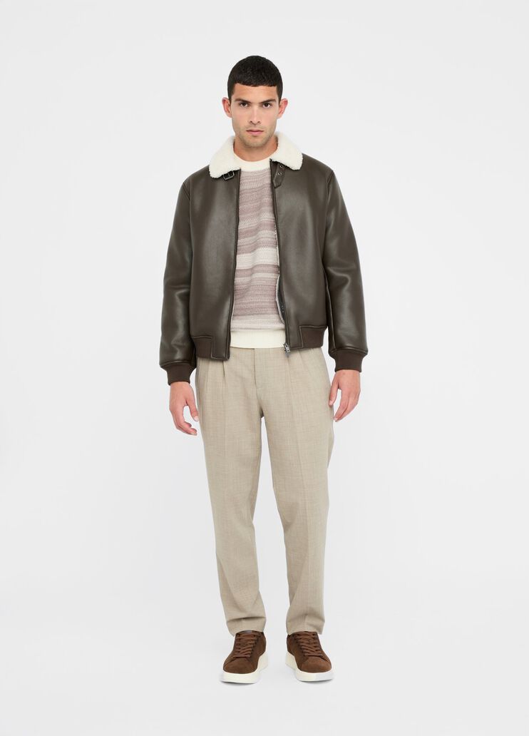 Coated fabric biker jacket dark chocolate brown Liu Jo - large image number 5