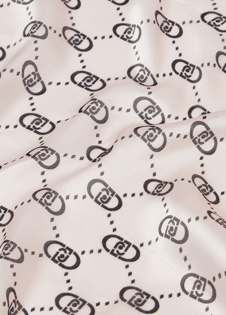 Pink scarf with logo pink Liu Jo - large image number 4 Pink scarf with logo pink Liu Jo - large image number 4