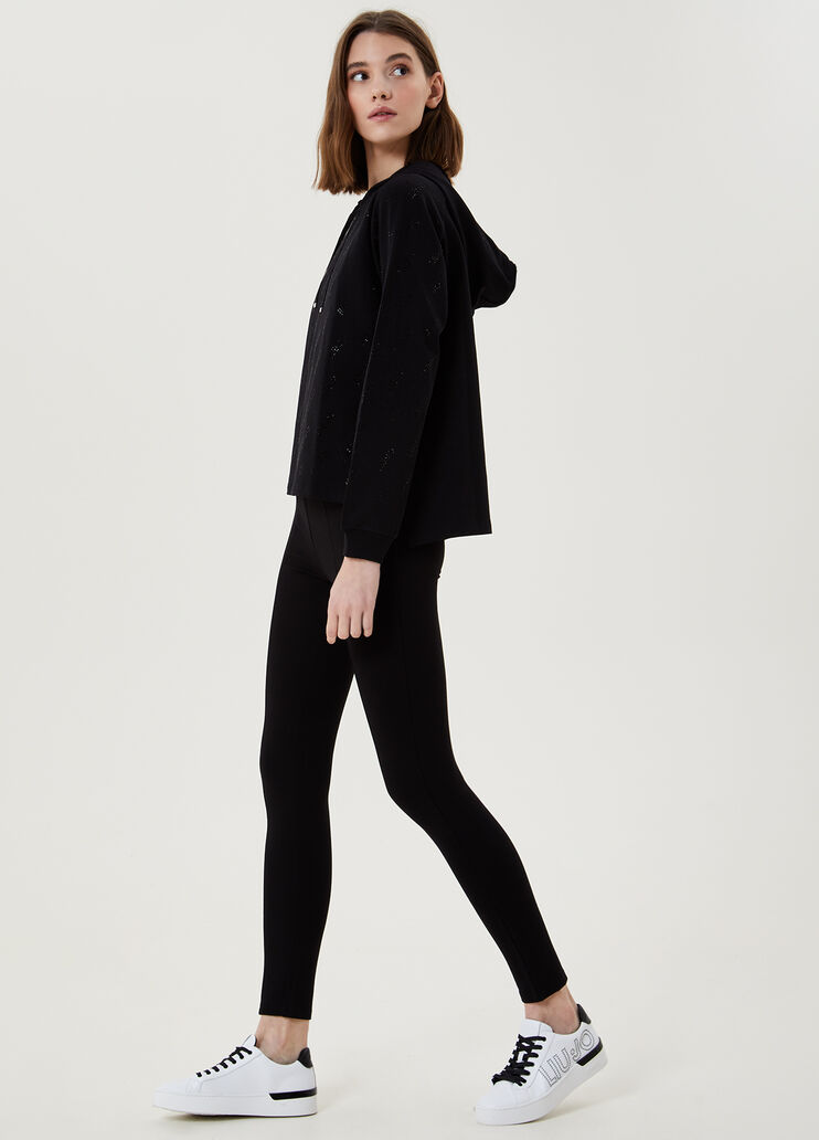 Hooded, eco-friendly sweatshirt Black Liu Jo - large image number 3