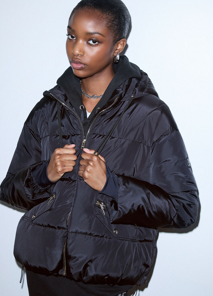 Short padded nylon jacket black Liu Jo - medium