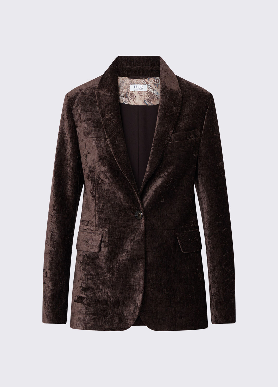 Velvet blazer dark brown Liu Jo - large image number 6