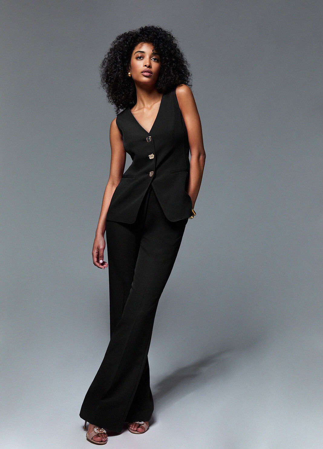 Pantaloni a palazzo nero Liu Jo - large image number 2