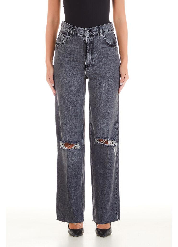 Jean évasé écoconçu denim noir Liu Jo - large image number 0 Jean évasé écoconçu denim noir Liu Jo - large image number 0