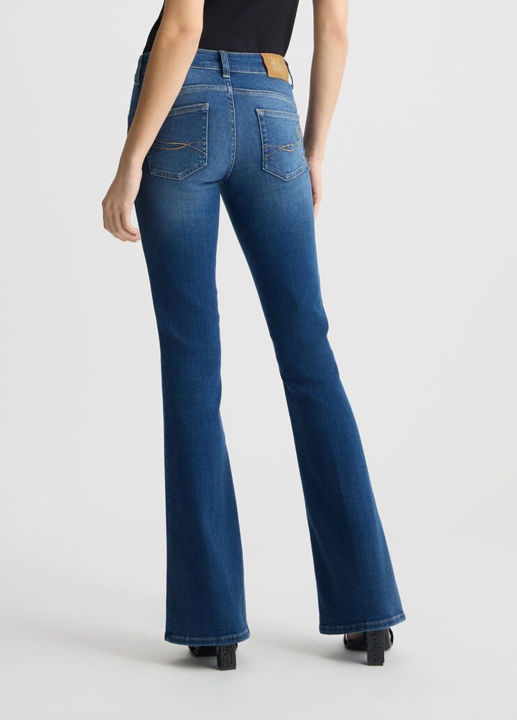 Bottom Up flared jeans dark denim Liu Jo - large image number 1 Bottom Up flared jeans dark denim Liu Jo - large image number 1