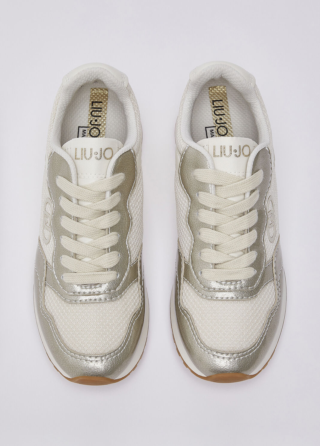 Sneakers with mesh details milky white Liu Jo - large image number 3