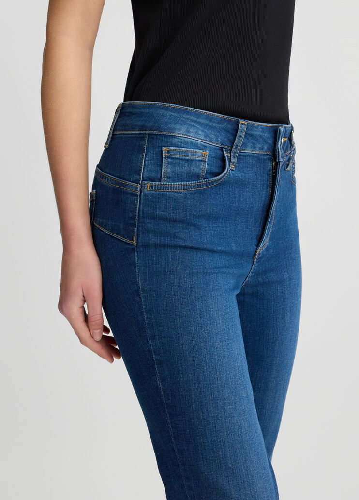 High-rise bootcut jeans dark denim Liu Jo - large image number 3 High-rise bootcut jeans dark denim Liu Jo - large image number 3