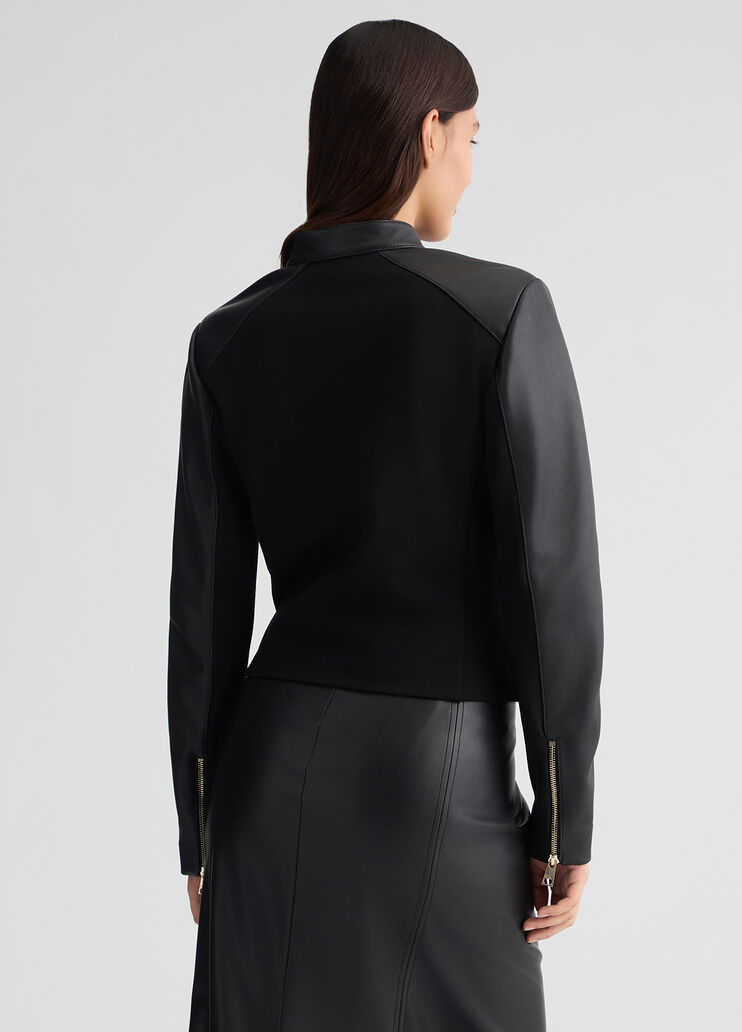 Black leather biker jacket black Liu Jo - large image number 1 Black leather biker jacket black Liu Jo - large image number 1