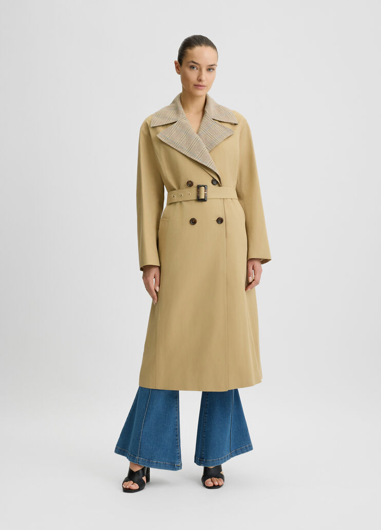 Cotton gabardine trench coat beige Liu Jo - medium