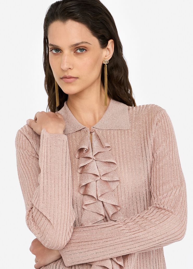 Lurex® knit shirt light pink Liu Jo - large image number 2 Lurex® knit shirt light pink Liu Jo - large image number 2