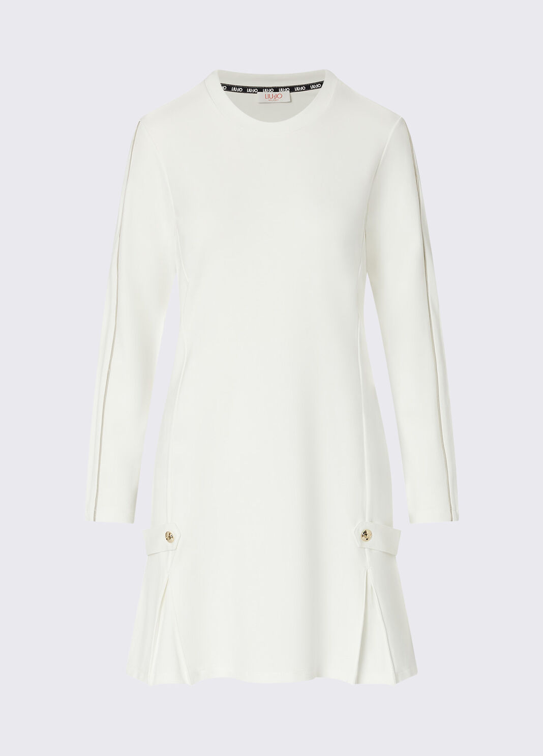 Short dress in Punto Milano fabric white Liu Jo - large image number 6