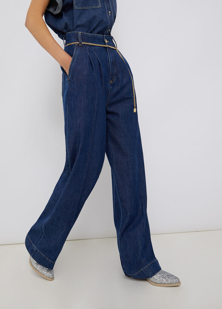 Eco-friendly palazzo jeans blue denim Liu Jo - large image number 0 Eco-friendly palazzo jeans blue denim Liu Jo - large image number 0