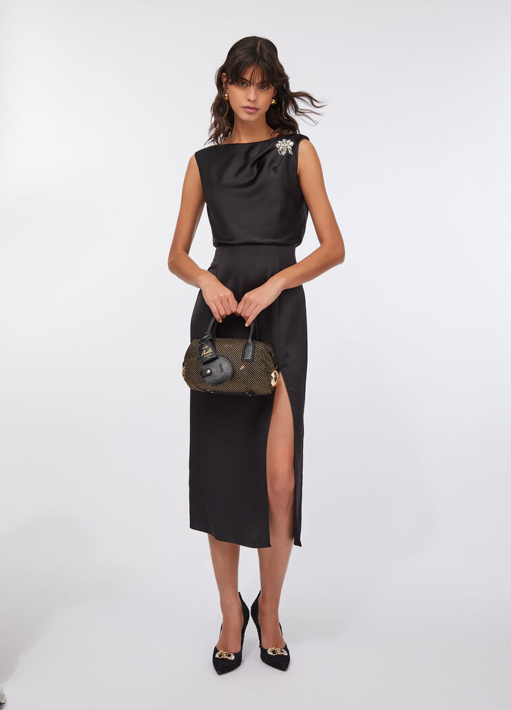 Robe midi élégante en satin noir Liu Jo - medium