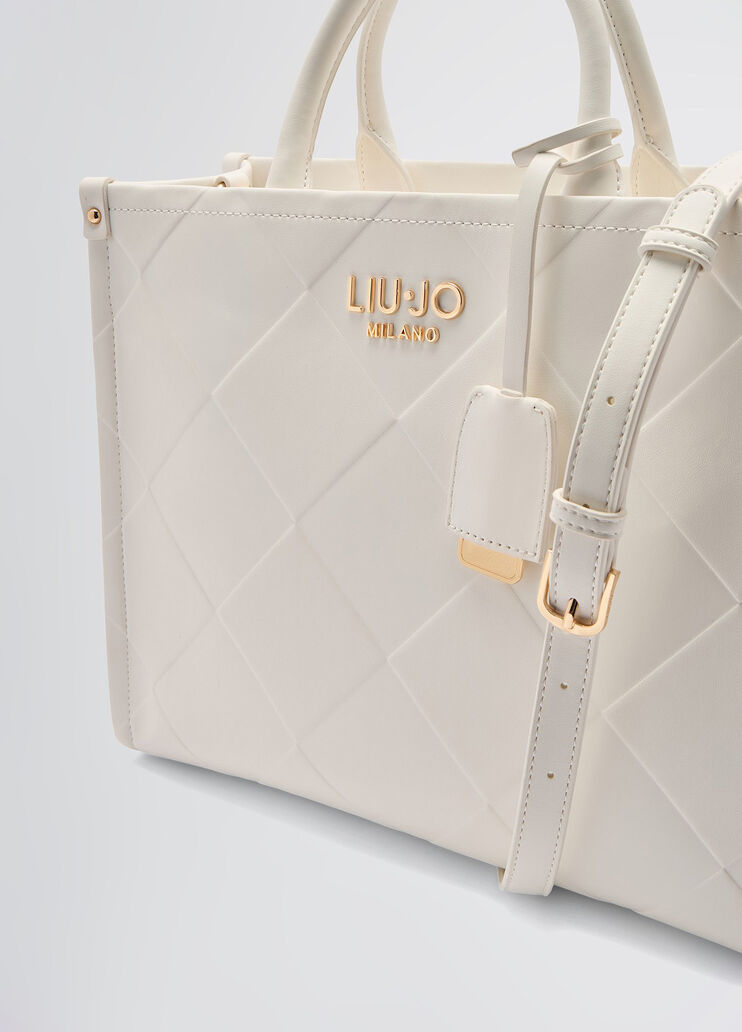 Tote bag with charm white Liu Jo - large image number 5 Tote bag with charm white Liu Jo - large image number 5