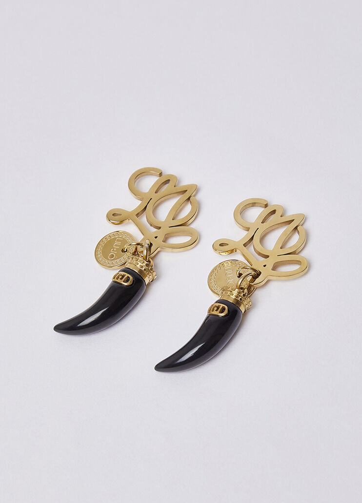 Horn Pendant Earrings black Liu Jo - medium